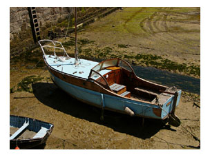 Boat at harbour of St. Helier, Jersey