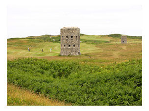 Golfcourt between Martello-Towers, Guernsey